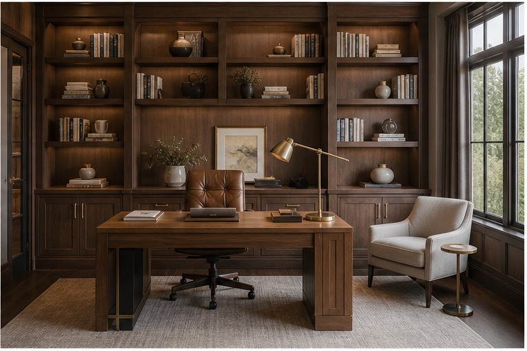 Home Office And Library Built-In