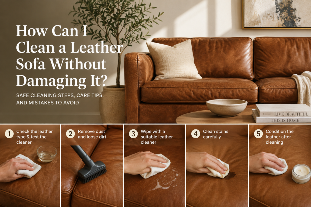 How Can I Clean a Leather Sofa Without Damaging It?