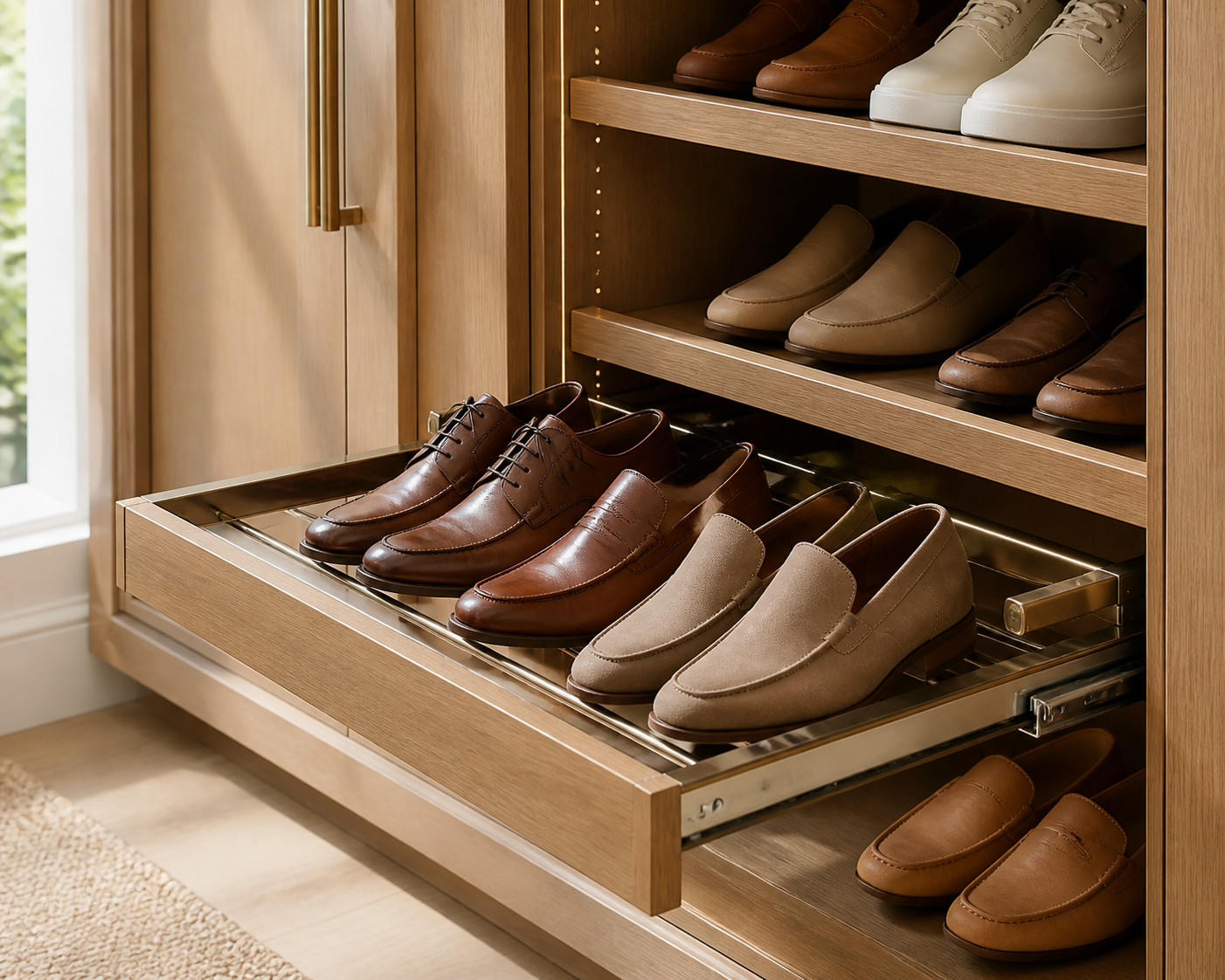 Adjustable storage shelves